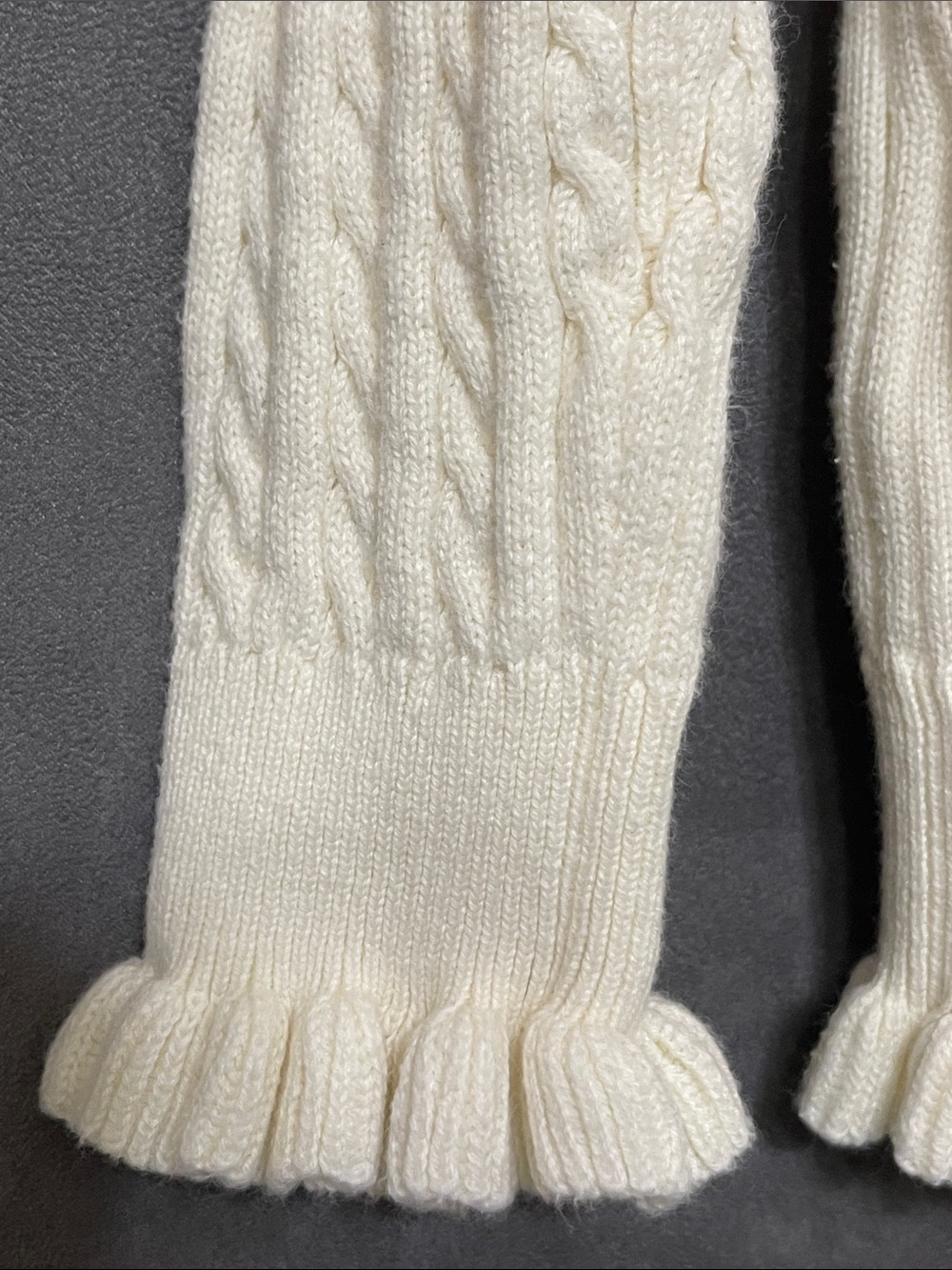 Ralph Lauren Cream Cable-Knit Cardigan with Logo - Picture 5 of 6